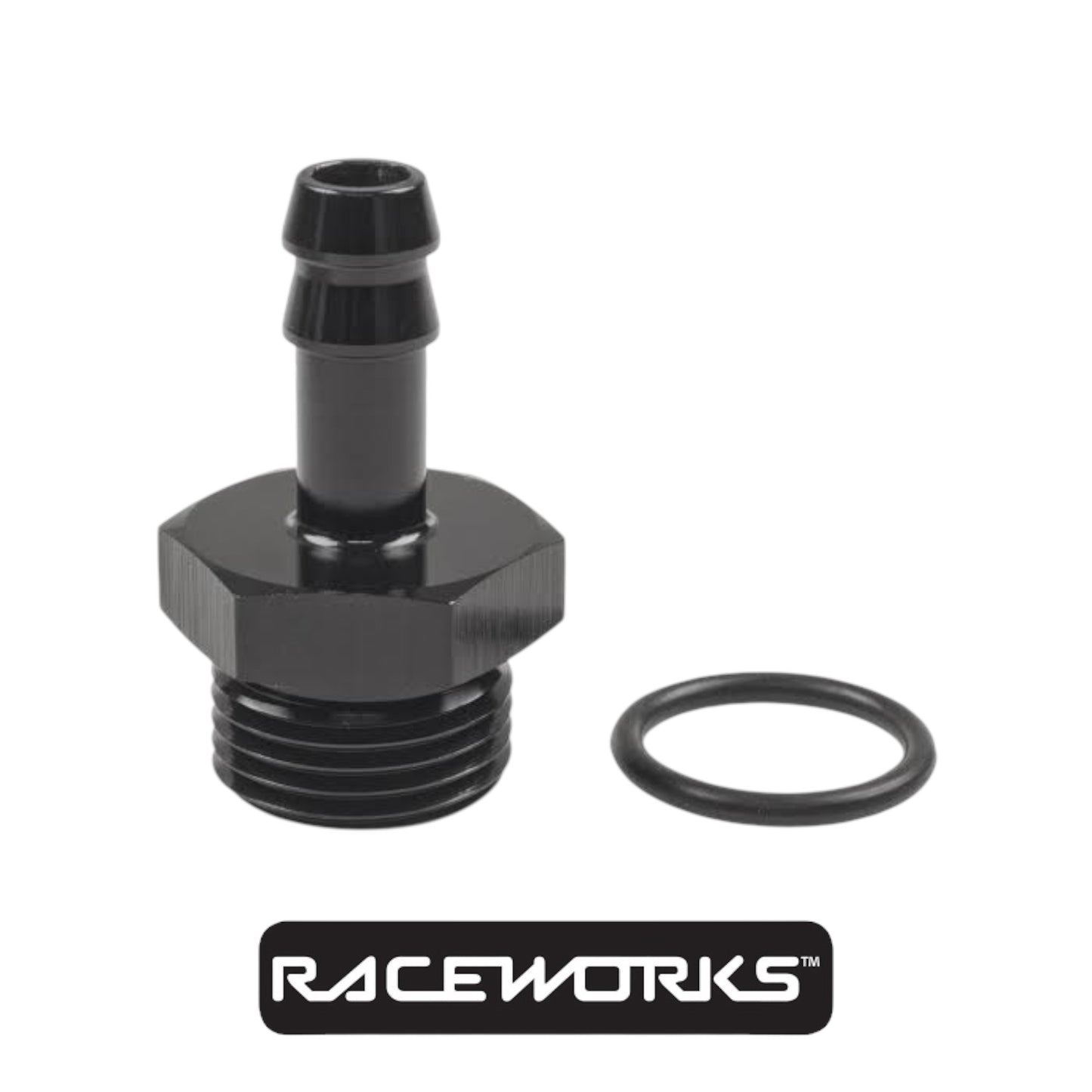 Raceworks O-Ring Port AN-8 to 5/16” Barb RWF-414-08-05BK
