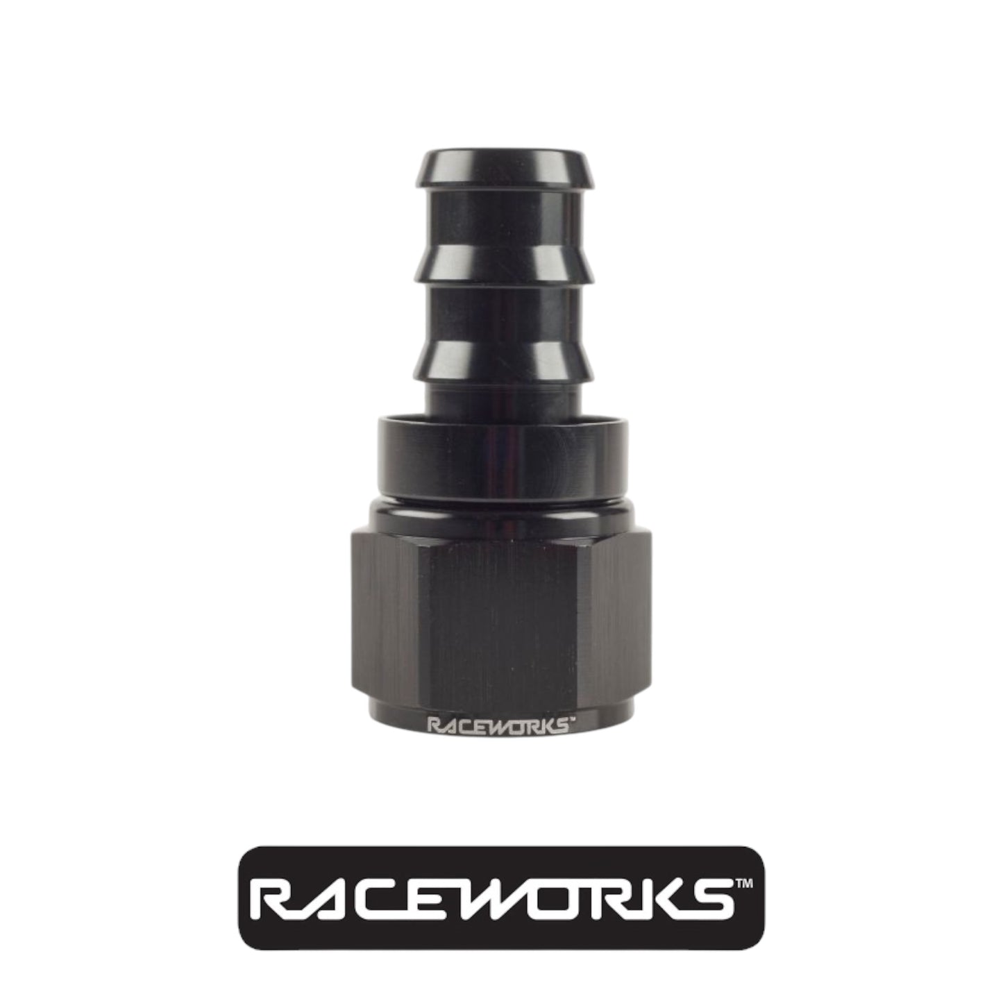 Raceworks Push Lok Hose Fitting AN-8 Straight RWF-401-08BK