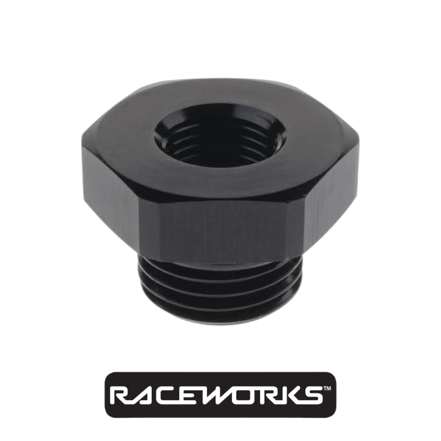 Raceworks AN-8 O-Ring Male To Female 1/8 NPT Reducer RWF-813-08-02BK