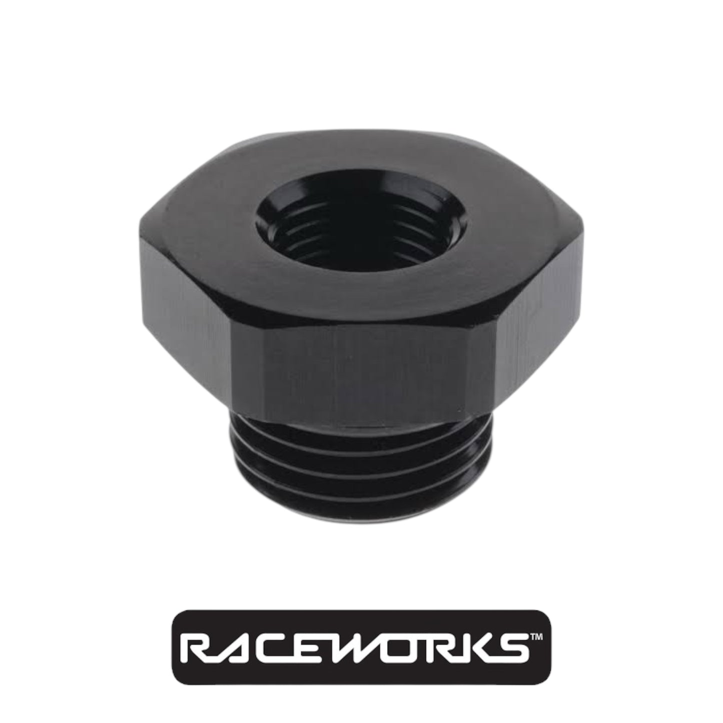 Raceworks AN-10 ORB Male To Female 1/8 NPT Reducer RWF-813-10-02BK