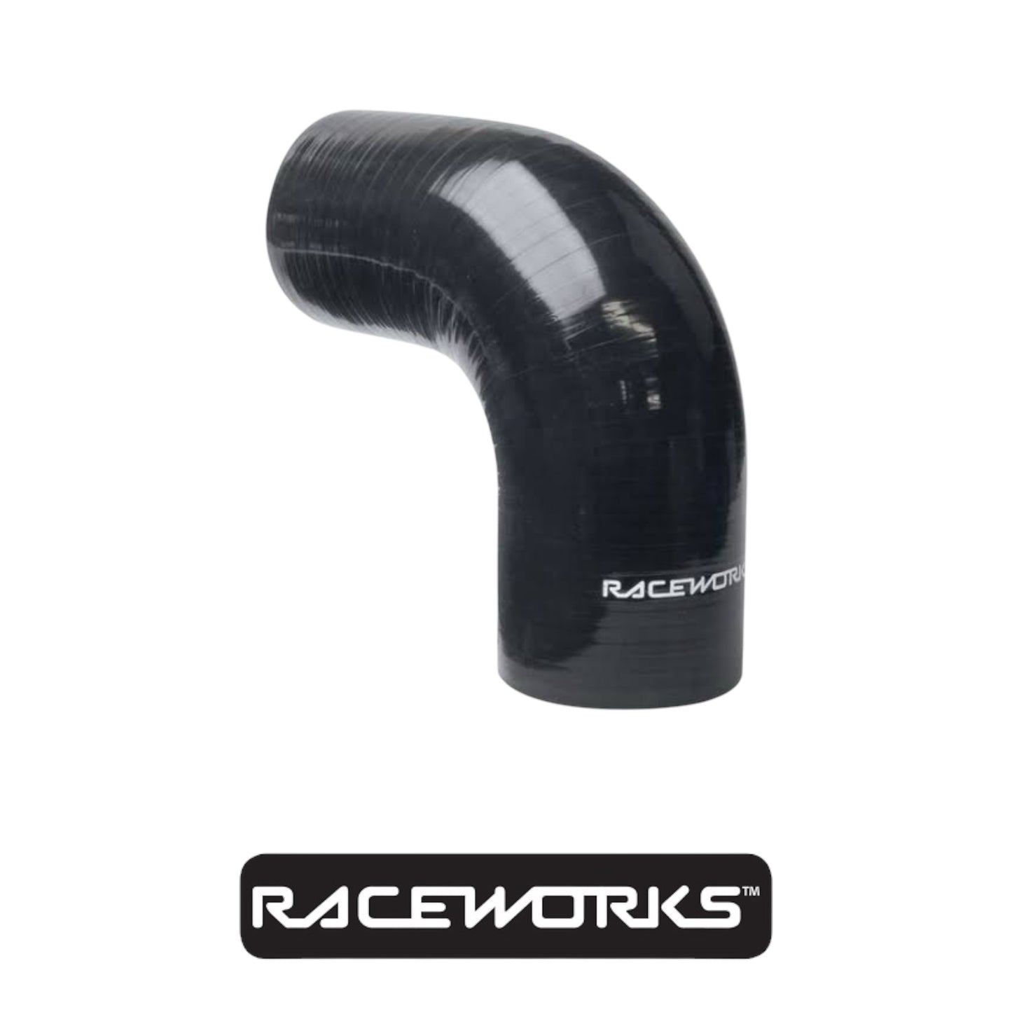 Raceworks Silicone Hose 90 Degree Elbow 3” (76MM) Black SHE-090-300BK