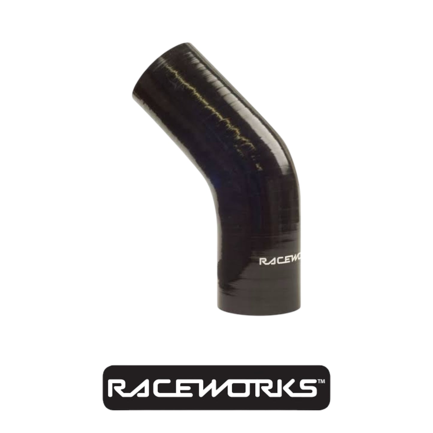 Raceworks Silicone Hose 45 Degree Elbow 2.25” (57MM) Black SHE-045-225BK