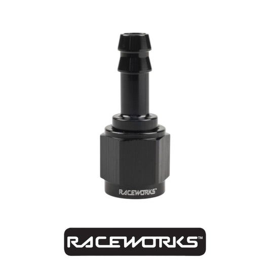 Raceworks Female AN-6 To Barb 5/16IN RWF-411-06-05BK