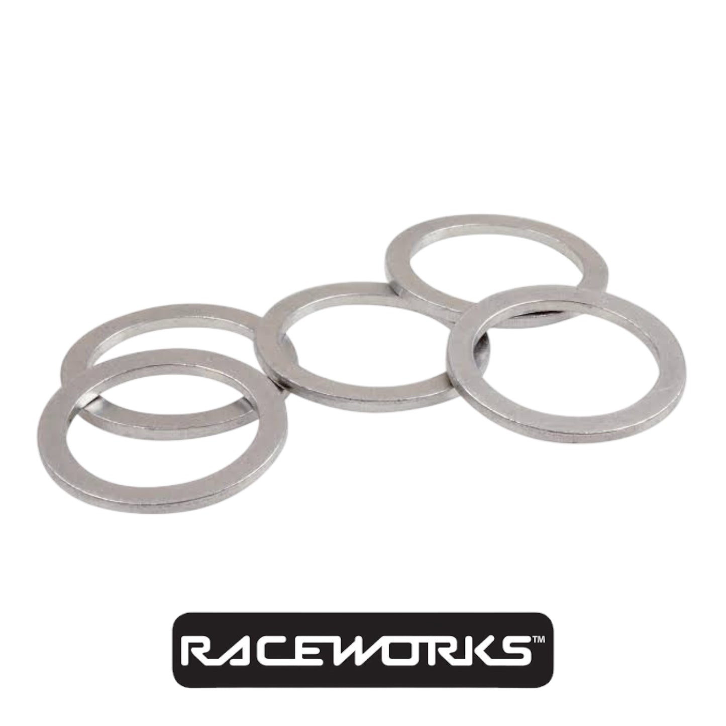 Raceworks Aluminium Washers ID18.2mm OD24mm T1.5mm 5 Pack RWF-901-M18