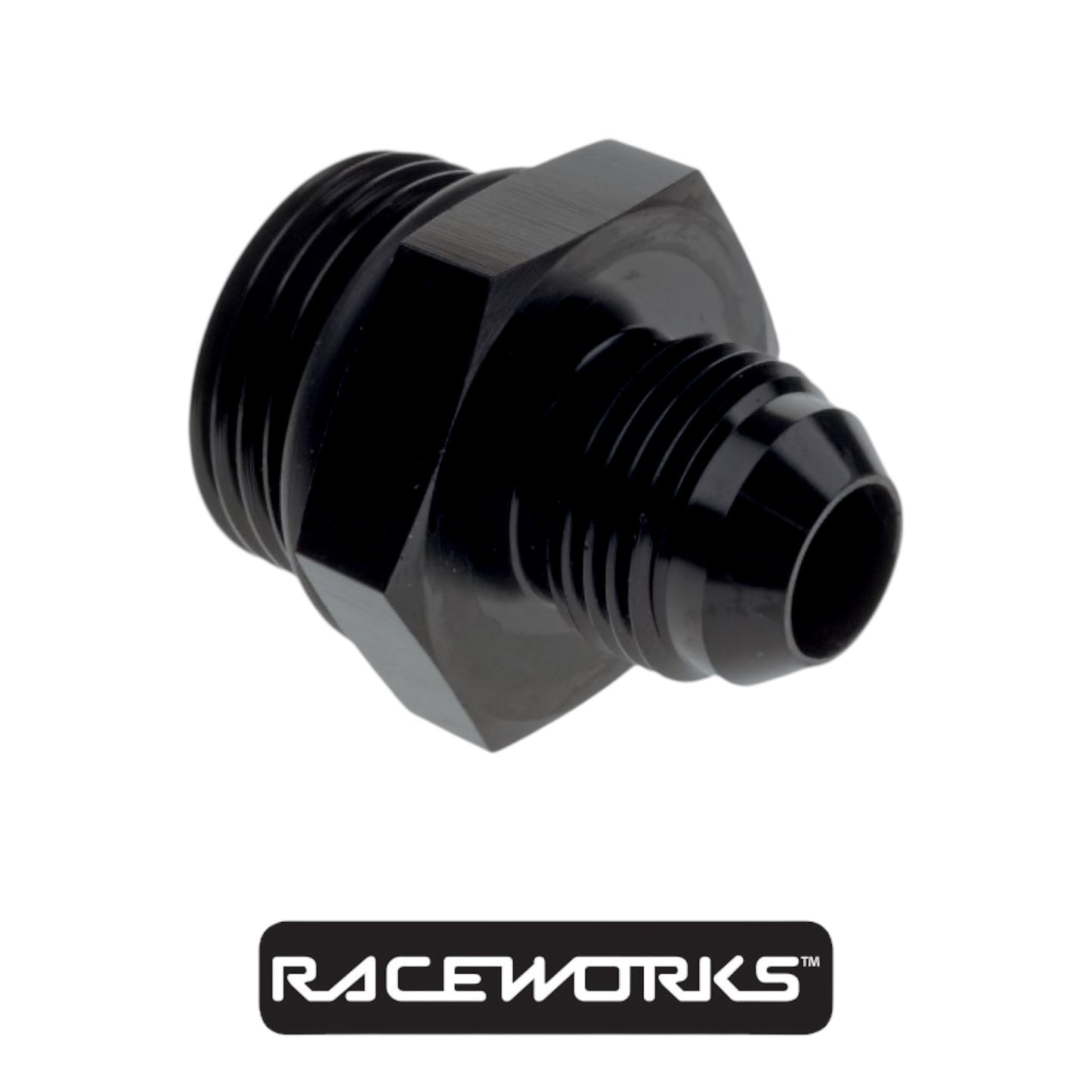 Raceworks Male Flare AN-8 To O-Ring Boss AN-12 RWF-920-08-12BK