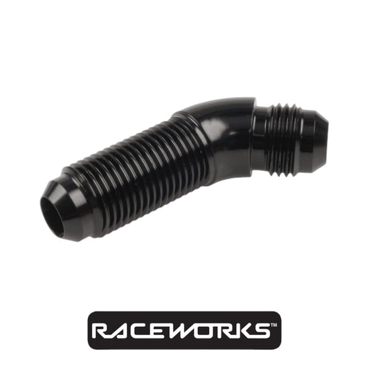 Raceworks Bulkhead Flare AN-8 45 Degree RWF-837-08BK