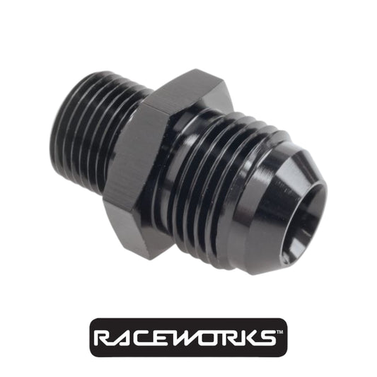 Raceworks Metric Male M18x1.5 To Male Flare AN-10 RWF-734-10BK