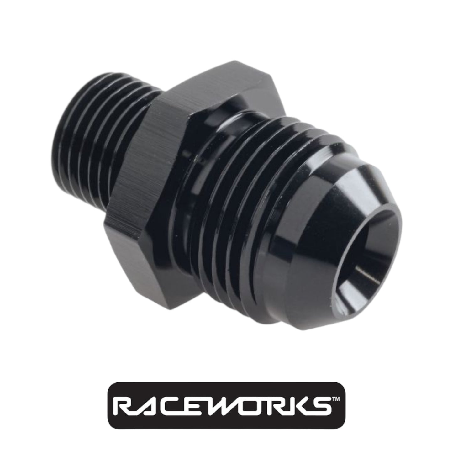 Raceworks Metric Male M16x1.5 To Male Flare AN-10 RWF-733-10BK