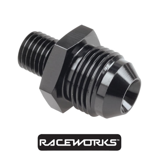 Raceworks Metric Male M12x1.5 To Male Flare AN-8 RWF-731-08BK