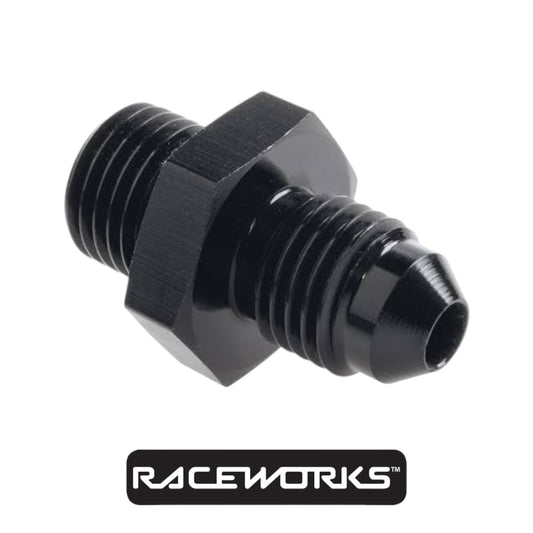 Raceworks Metric Male M12x1.0 To Male Flare AN-4 RWF-730-04-01BK