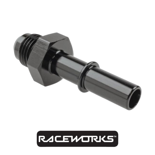 Raceworks AN-6 To 3/8” Male EFI Quick Connect RWF-716-06-06BK