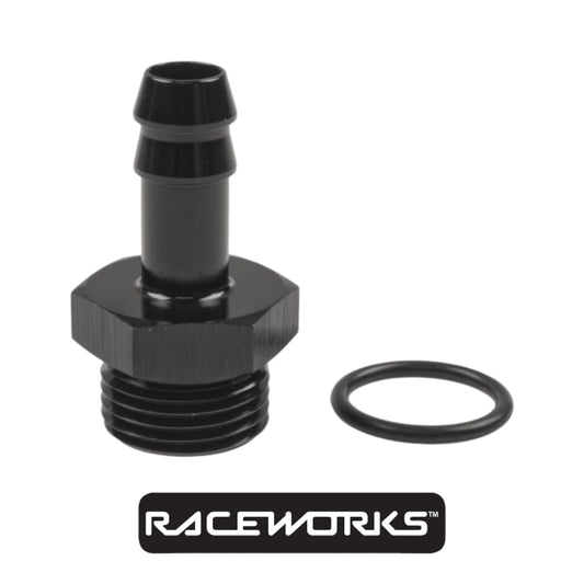 Raceworks O-Ring Port  AN-8 to Barb 3/8” RWF-414-08-06BK