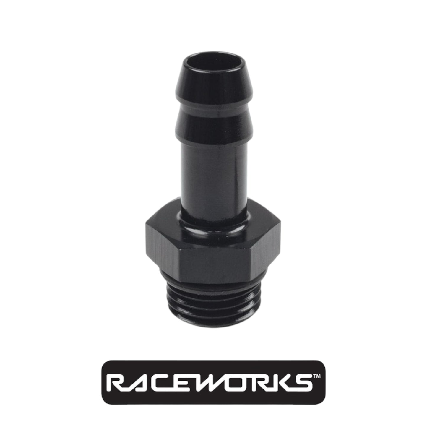 Raceworks O-Ring Port  AN-6 to Barb 3/8” RWF-414-06-06BK