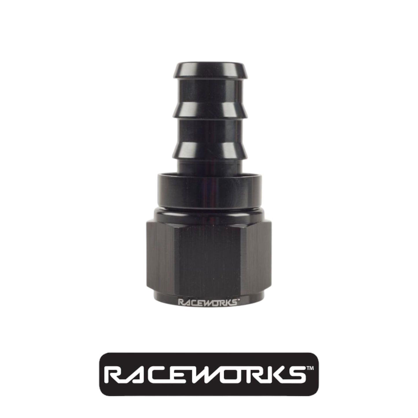 Raceworks Push Lok Hose Fitting AN-5 Straight RWF-401-05BK