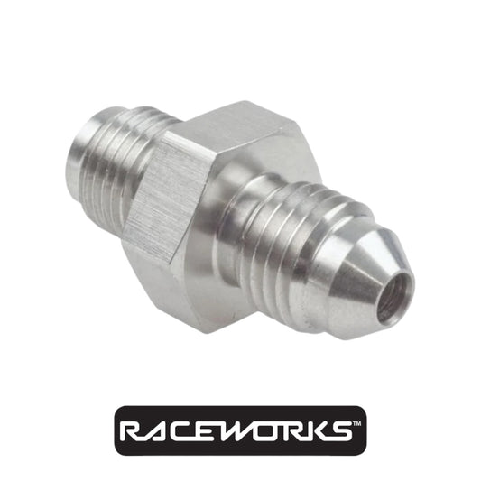 Raceworks UNF Male 7/16”-24 to Male Flare AN-4 Stainless Seal (Dual Seal) RWF-355-04SS