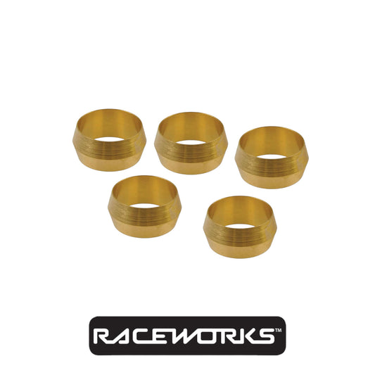 Raceworks Tube Adapter Olive 1/2 Brass 5pk RWF-297-08