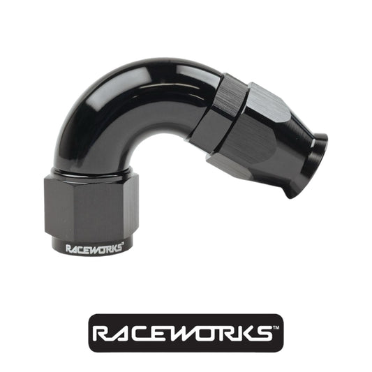 Raceworks Teflon Hose Fitting AN-8 120 Degree RWF-204-08BK