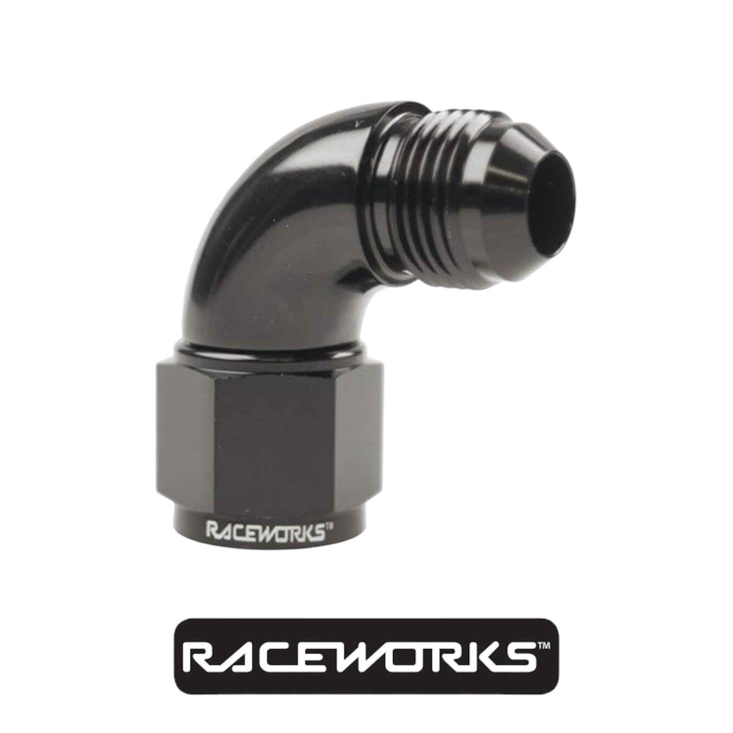 Raceworks Female To Female Elbow AN-10 90 Degree RWF-143-10BK