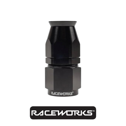 Raceworks PTFE Hose Fitting AN-6 Straight RWF-201-06BK