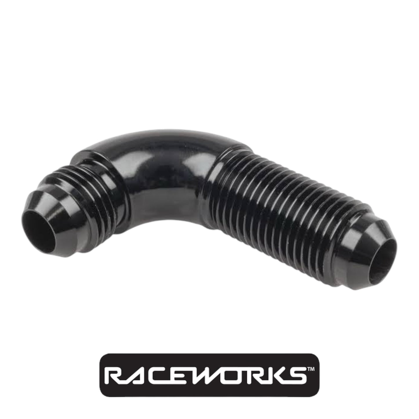 Raceworks Bulkhead Flare AN-6 90 Degree RWF-833-06BK