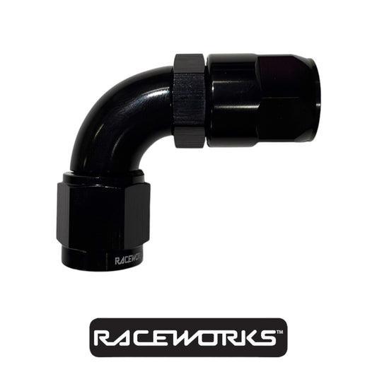 Raceworks PTFE Hose Fitting AN-6 90 Degree RWF-203-06BK