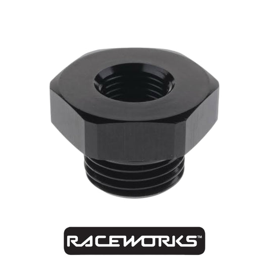 Raceworks AN-8 O-Ring Male To Female 1/8 NPT Reducer RWF-813-08-02BK