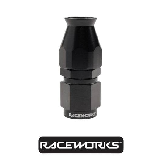 Raceworks PTFE Hose Fitting AN-4 Straight RWF-201-04BK