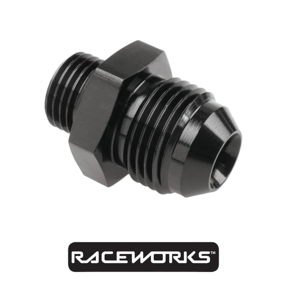 Raceworks -8AN ORB To 10mm/3/8" Barb Swivel 90 Degree Fitting - Black Anodized (RWF-415-08-06BK)