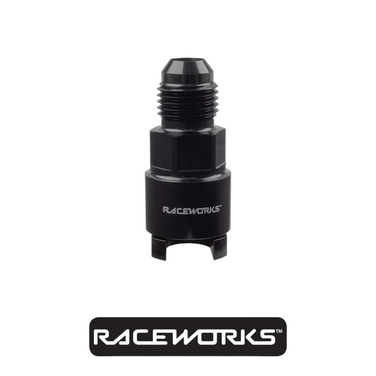 Raceworks AN-8 To 3/8 Billet Female EFI Quick Connect RWF-805-08-06BK